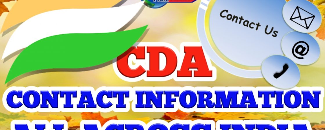 CDA CONTACT INFORMATION ALL ACROSS INDIA